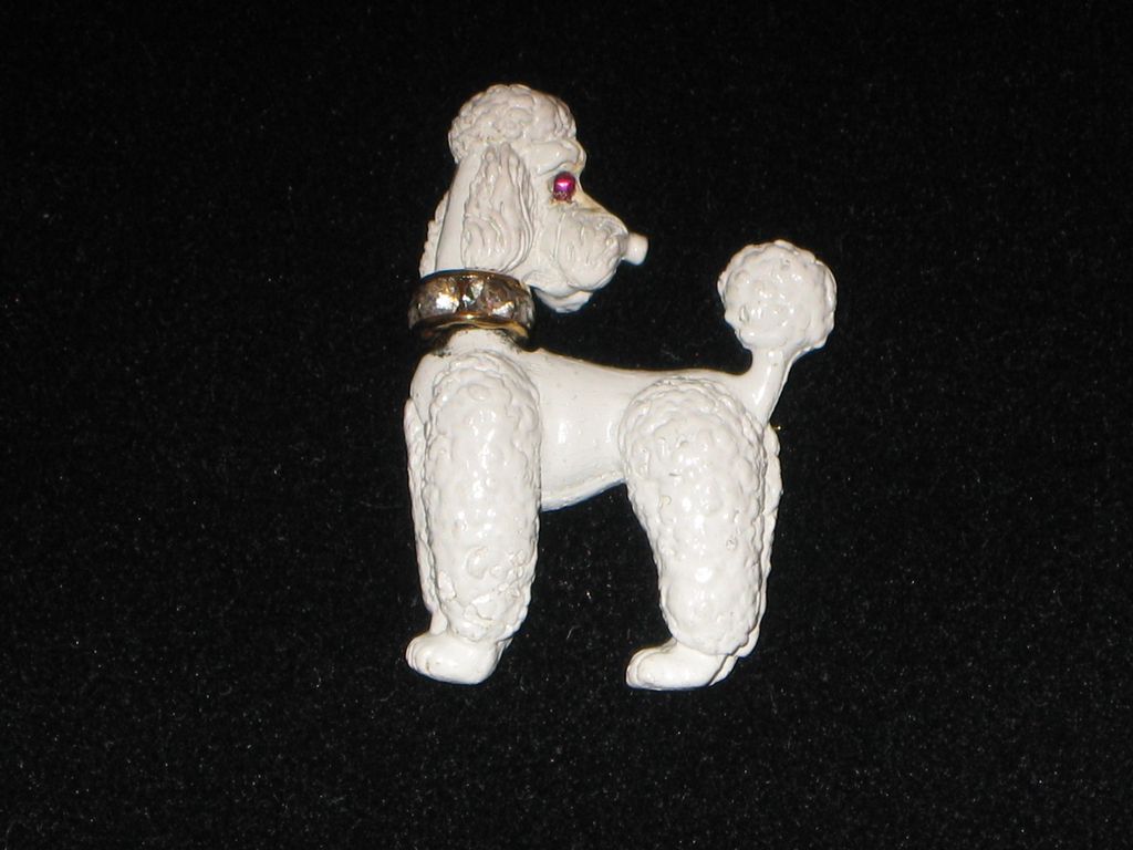 Vintage Napier Poodle Pin with Swivel Head Vintage Napier Poodle Pin with Swivel Head