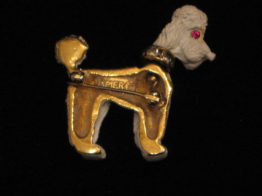 Vintage Napier Poodle Pin with Swivel Head Vintage Napier Poodle Pin with Swivel Head
