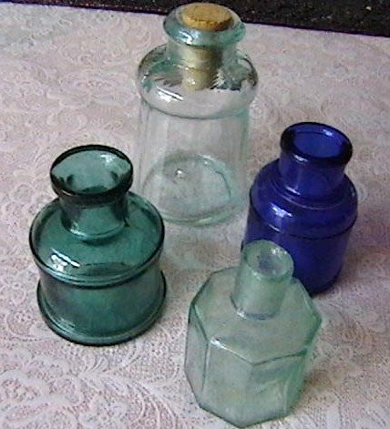 Vintage Ink Bottles, collection of 4 Vintage Ink Bottles, collection of 4