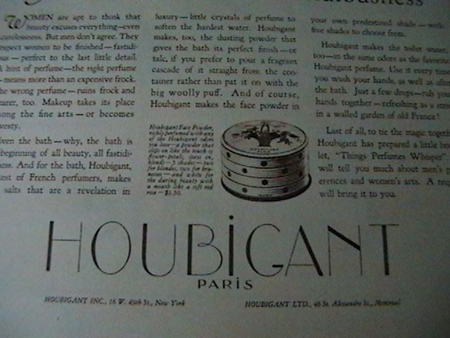 Vintage Original Perfume Advertisements, 1923 and 1925 Vintage Original Perfume Advertisements, 1923 and 1925