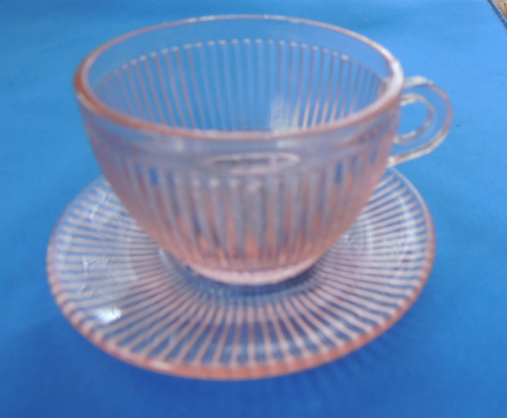 Depression Jeannette Pink Child's Homespun Partial Tea Set Depression Jeannette Pink Child's Homespun Partial Tea Set
