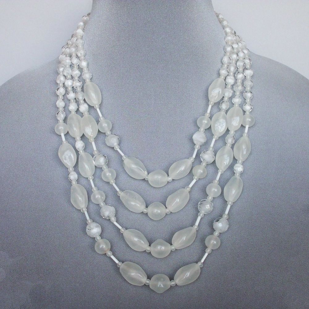 Collector's necklace with fire polished glass beads. High end costume jewelry Collector's necklace with fire polished glass beads. High end costume jewelry