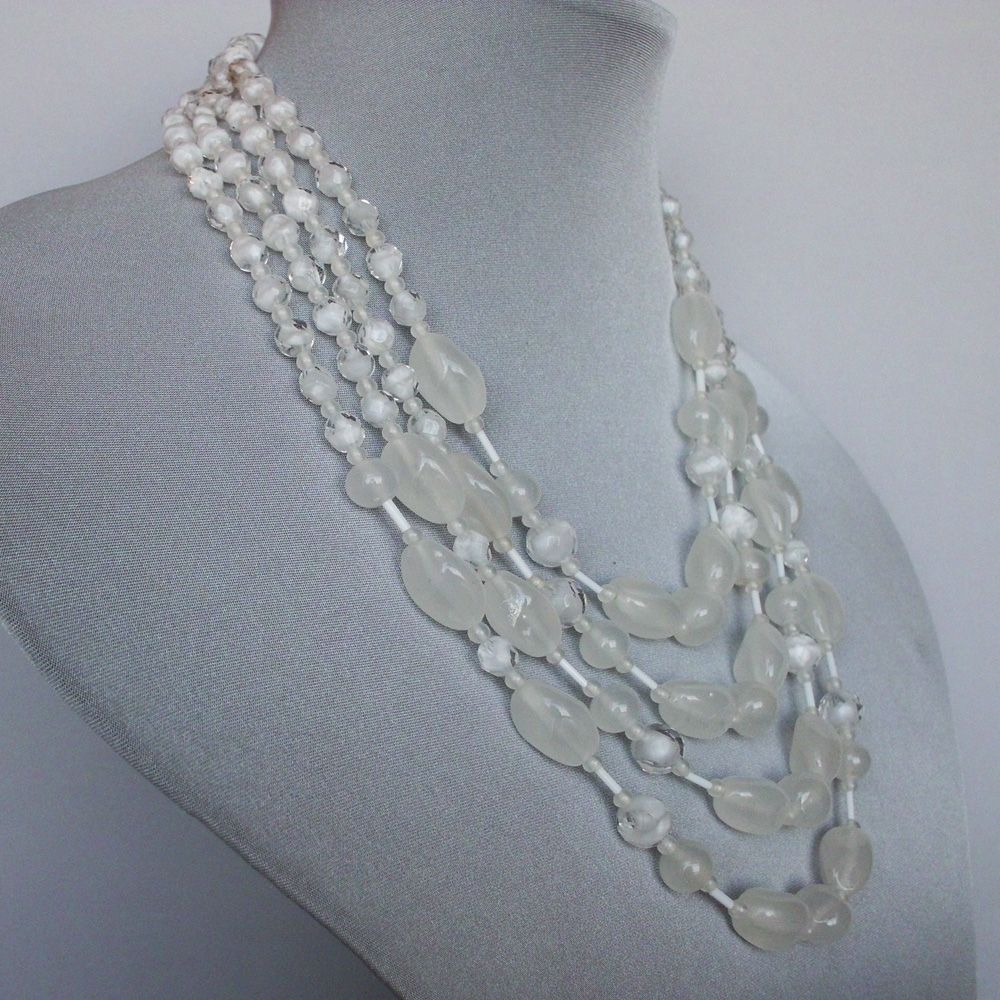Collector's necklace with fire polished glass beads. High end costume jewelry Collector's necklace with fire polished glass beads. High end costume jewelry