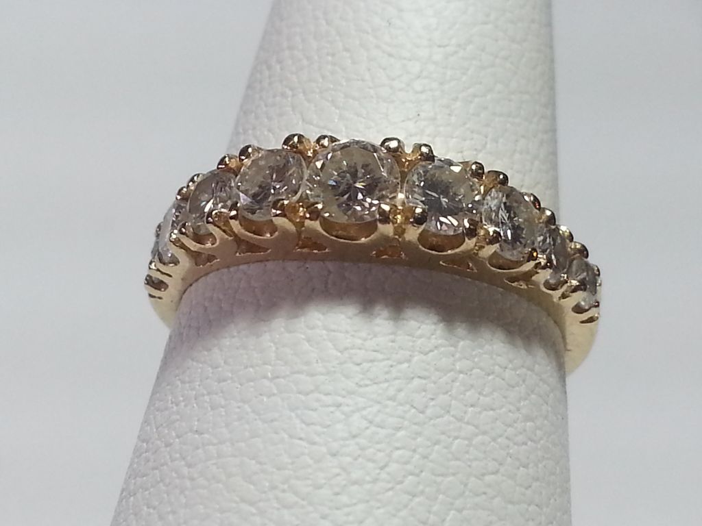 14k Yellow Gold 9 Diamond Anniversary Ring 14k Yellow Gold 9 Diamond Anniversary Ring