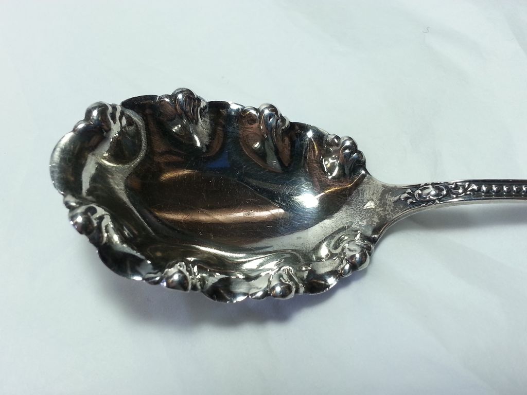Frontenac Sterling Silver Art Nouveau Preserve Spoon Frontenac Sterling Silver Art Nouveau Preserve Spoon
