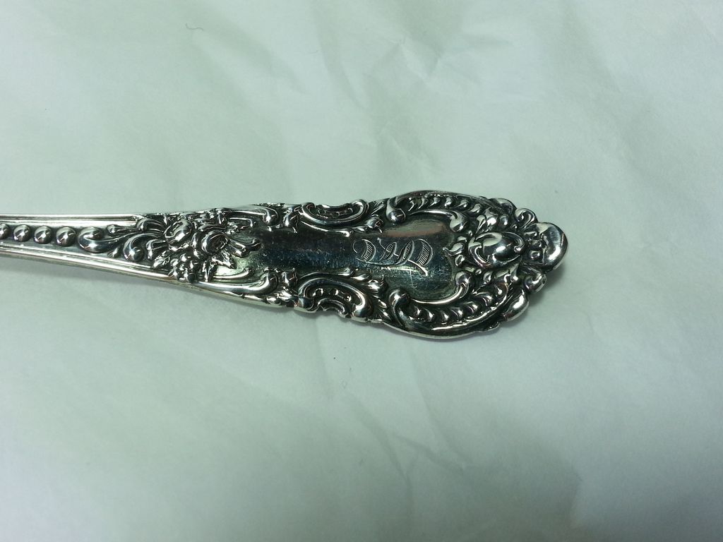 Frontenac Sterling Silver Art Nouveau Preserve Spoon Frontenac Sterling Silver Art Nouveau Preserve Spoon
