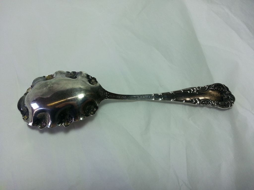 Frontenac Sterling Silver Art Nouveau Preserve Spoon Frontenac Sterling Silver Art Nouveau Preserve Spoon