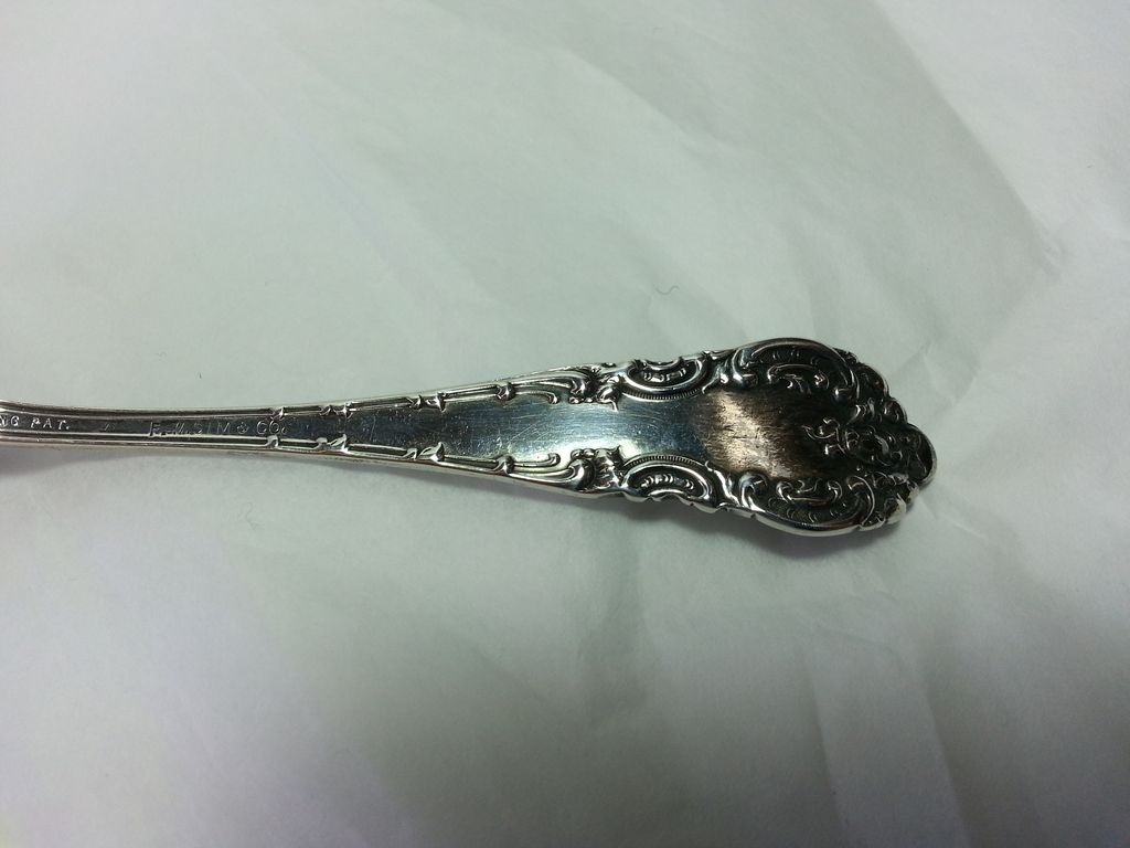 Frontenac Sterling Silver Art Nouveau Preserve Spoon Frontenac Sterling Silver Art Nouveau Preserve Spoon