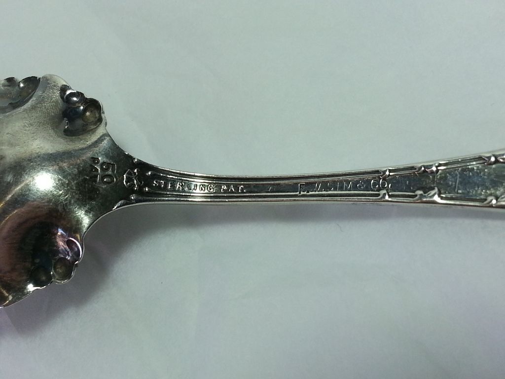 Frontenac Sterling Silver Art Nouveau Preserve Spoon Frontenac Sterling Silver Art Nouveau Preserve Spoon