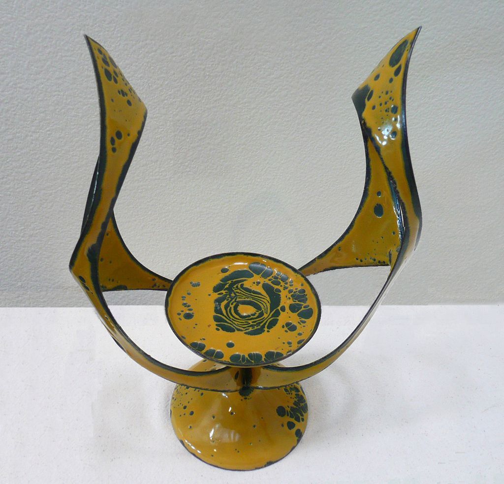 Vintage Modern Pedestal Candle Holder by Hanova of Pasadena Vintage Modern Pedestal Candle Holder by Hanova of Pasadena