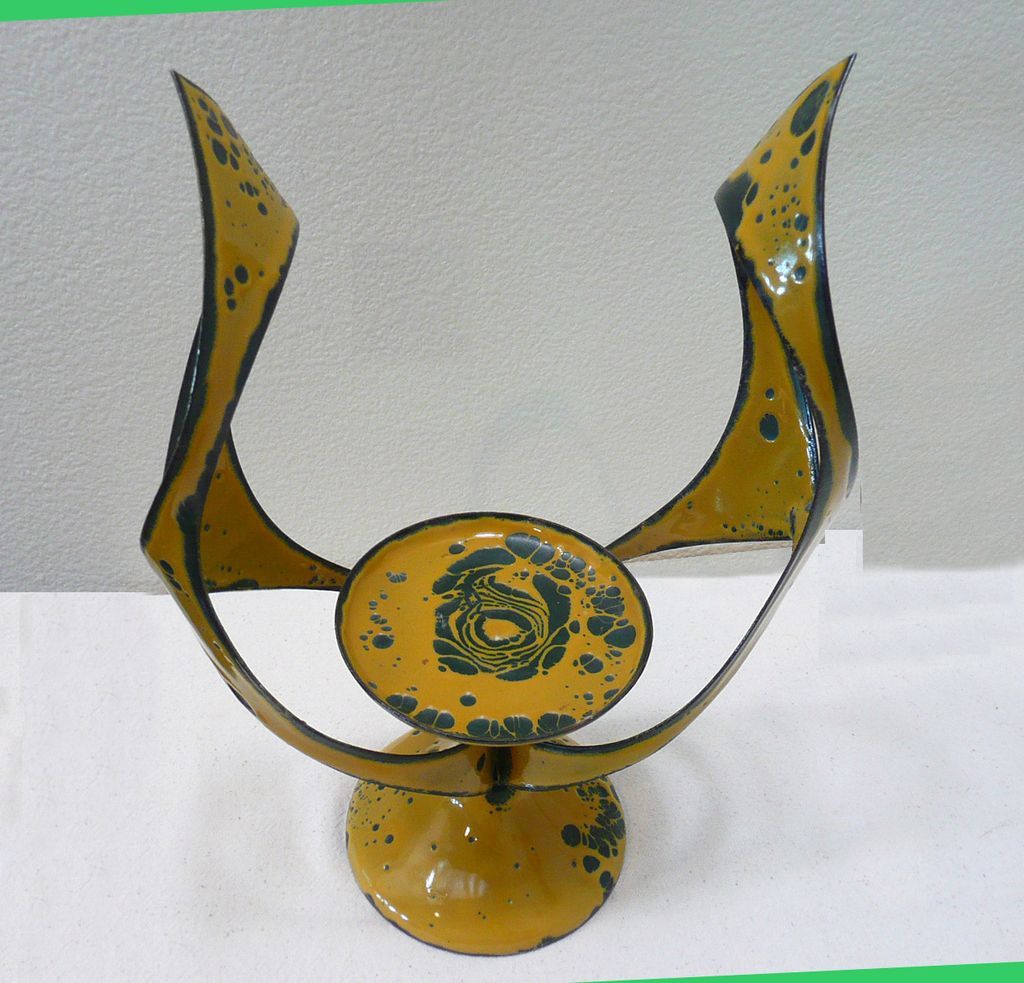 Vintage Modern Pedestal Candle Holder by Hanova of Pasadena Vintage Modern Pedestal Candle Holder by Hanova of Pasadena