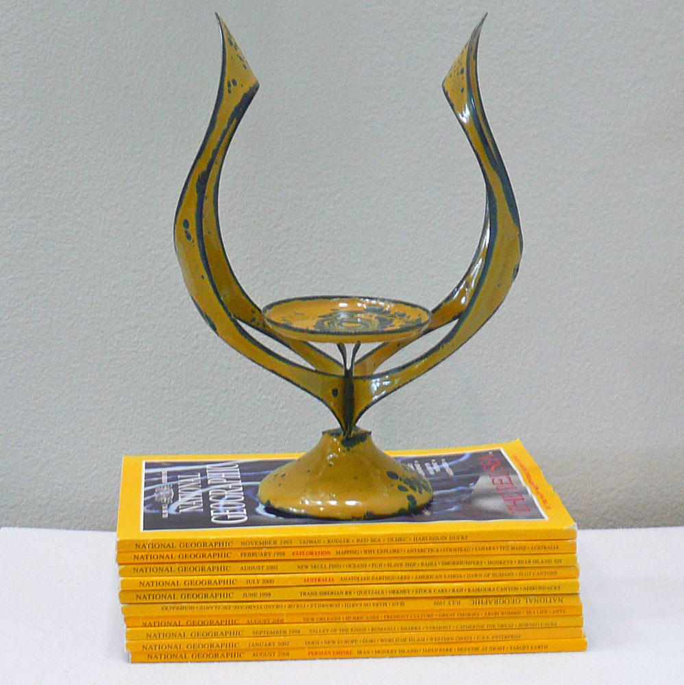 Vintage Modern Pedestal Candle Holder by Hanova of Pasadena Vintage Modern Pedestal Candle Holder by Hanova of Pasadena