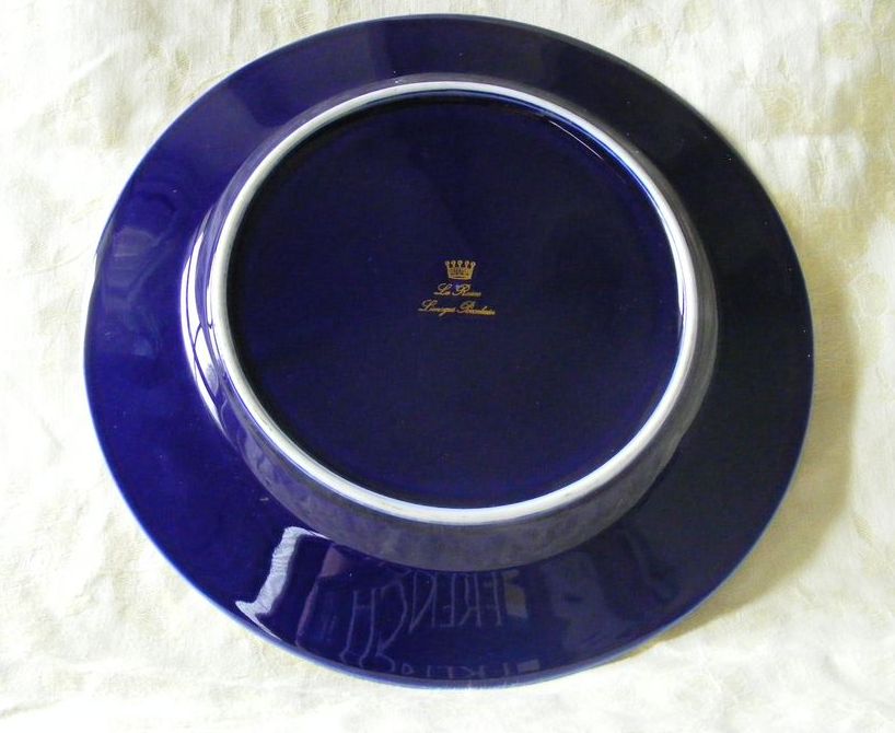 Limoges Cobalt Blue and Gilt Plate Limoges Cobalt Blue and Gilt Plate