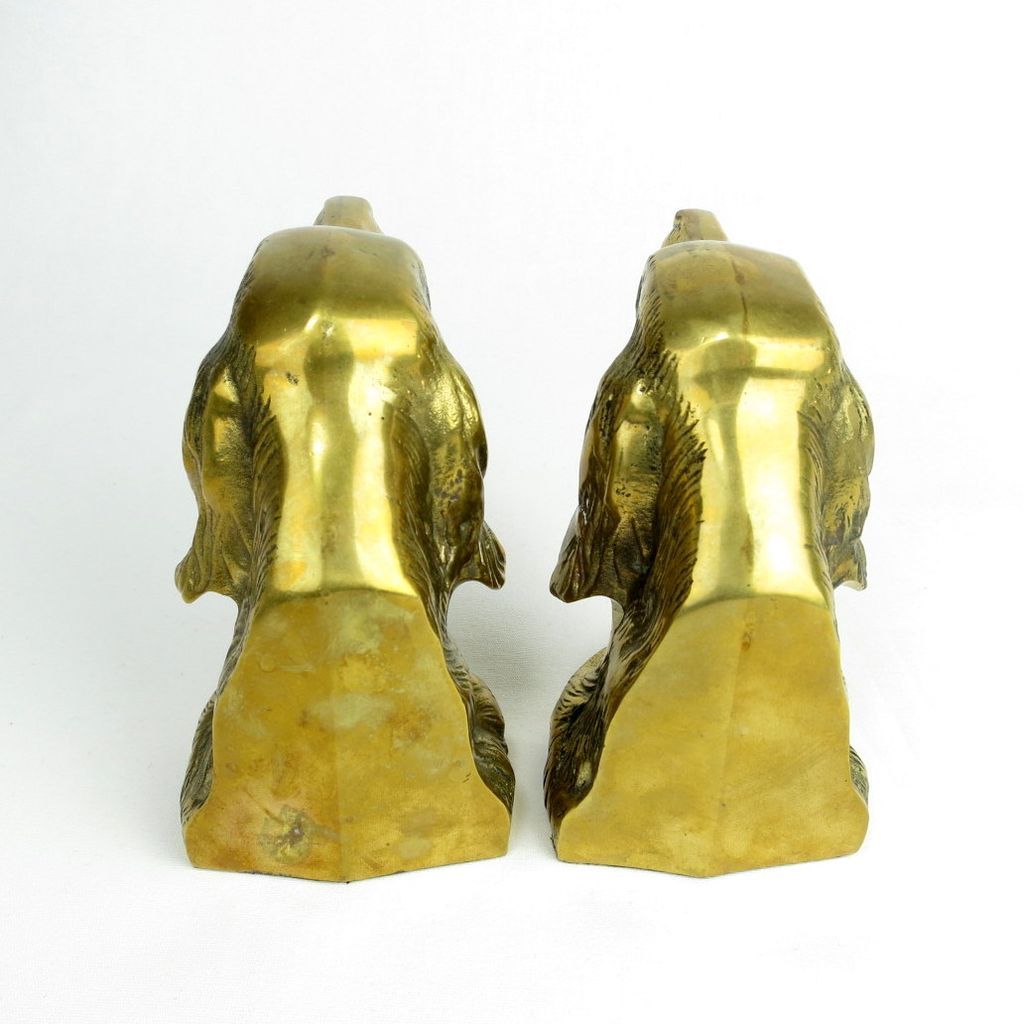 Vintage Bookends Dog Bust Pair Irish Setter Pointer Spaniel Vintage Bookends Dog Bust Pair Irish Setter Pointer Spaniel