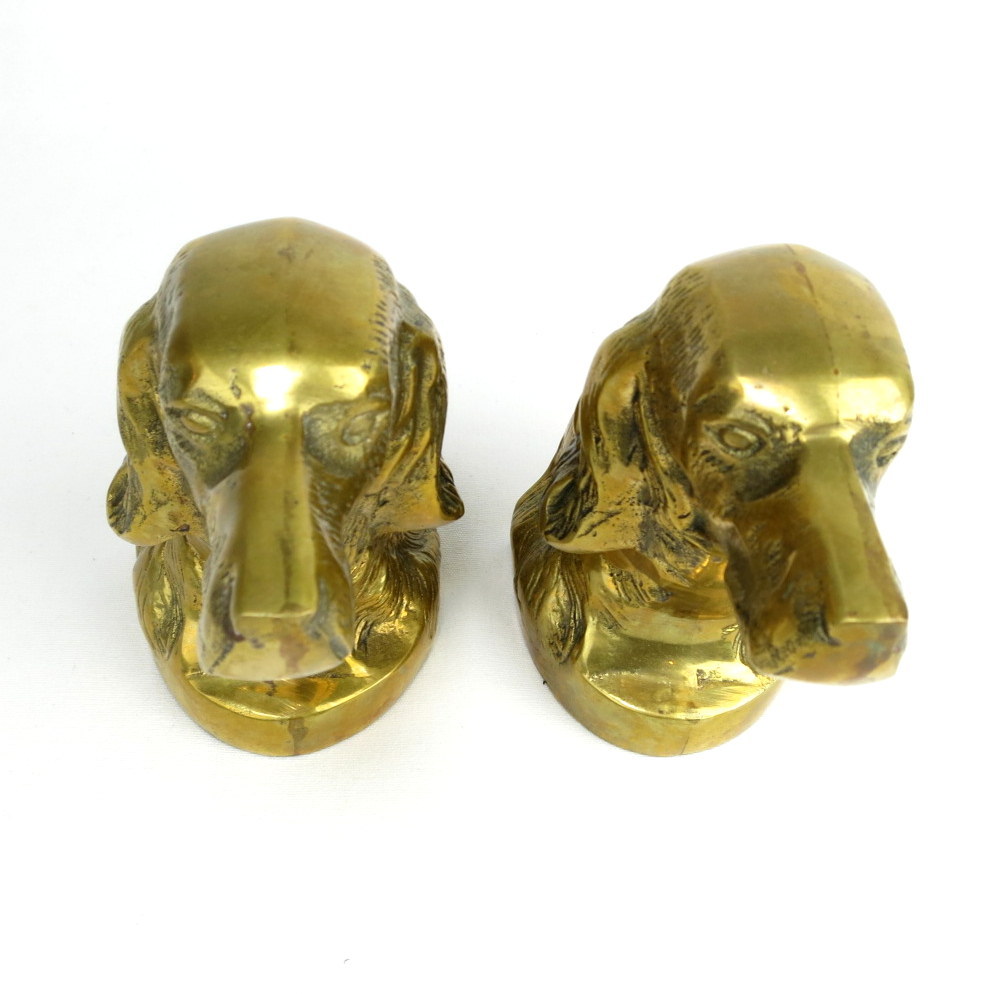 Vintage Bookends Dog Bust Pair Irish Setter Pointer Spaniel Vintage Bookends Dog Bust Pair Irish Setter Pointer Spaniel