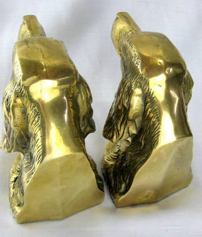 Vintage Bookends Dog Bust Pair Irish Setter Pointer Spaniel Vintage Bookends Dog Bust Pair Irish Setter Pointer Spaniel