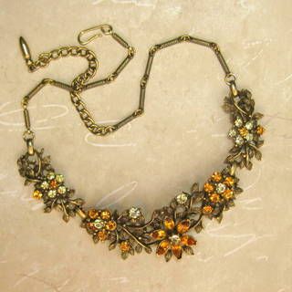 Vintage 50's Coro `Navarre' Topaz Gem Color Demi-Parure – Book Piece Vintage 50's Coro `Navarre' Topaz Gem Color Demi-Parure – Book Piece