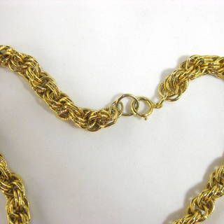 Large Vintage Rhinestone Medallion Gold Tone Necklace and Earring Set Large Vintage Rhinestone Medallion Gold Tone Necklace and Earring Set