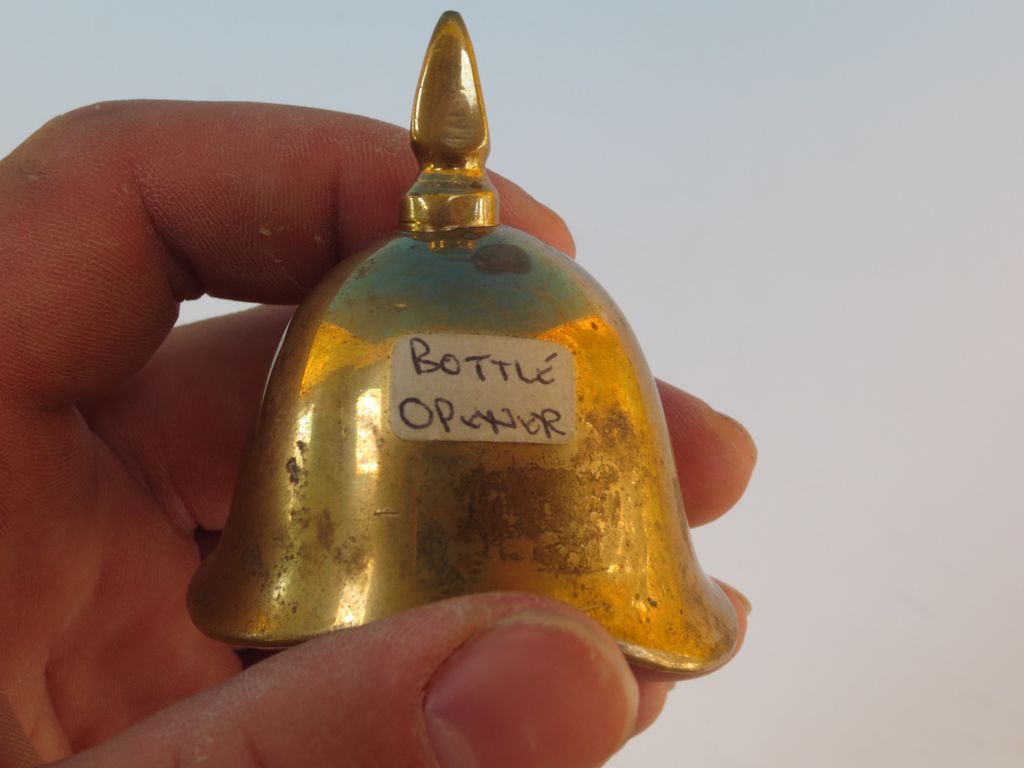 Bottle opener in the form of a Prussian Helmet Bottle opener in the form of a Prussian Helmet
