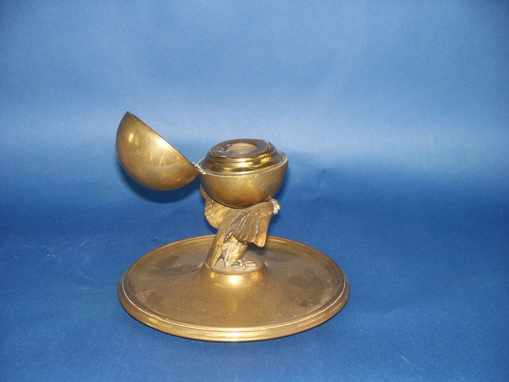 Brass Eagle Inkwell, England, nineteenth Century Brass Eagle Inkwell, England, nineteenth Century