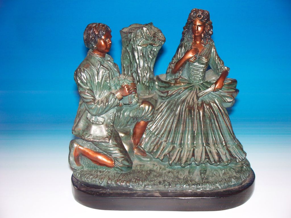 Possible Carved wood ? Sculpture of a courting couple Possible Carved wood ? Sculpture of a courting couple