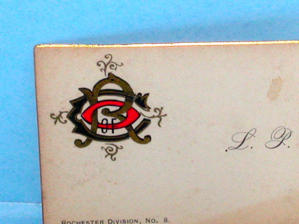 New York lake Erie & Western Railroad Conductors Card New York lake Erie & Western Railroad Conductors Card