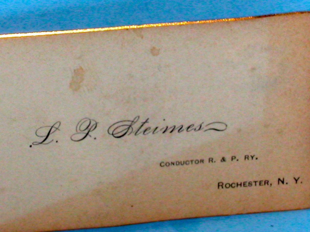 New York lake Erie & Western Railroad Conductors Card New York lake Erie & Western Railroad Conductors Card