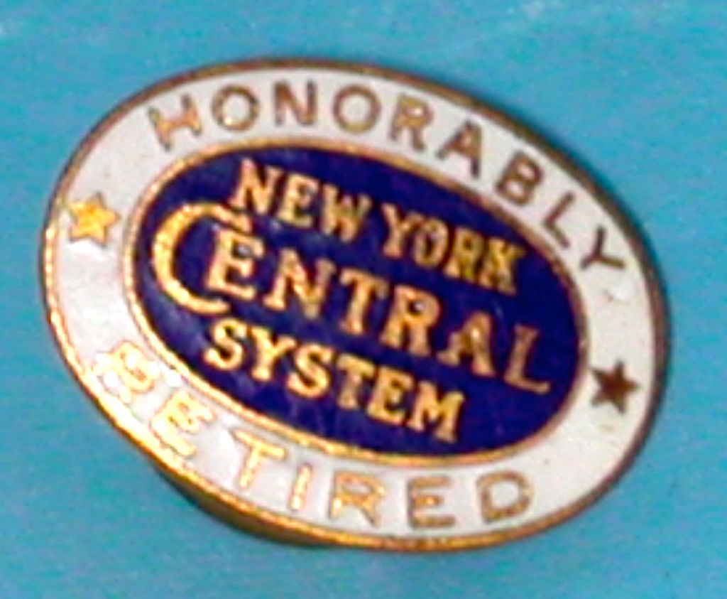 New York Central Retirement Lapel Pin New York Central Retirement Lapel Pin