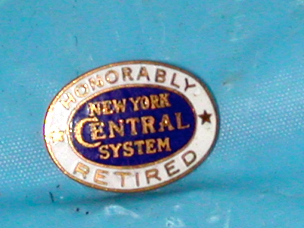 New York Central Retirement Lapel Pin New York Central Retirement Lapel Pin