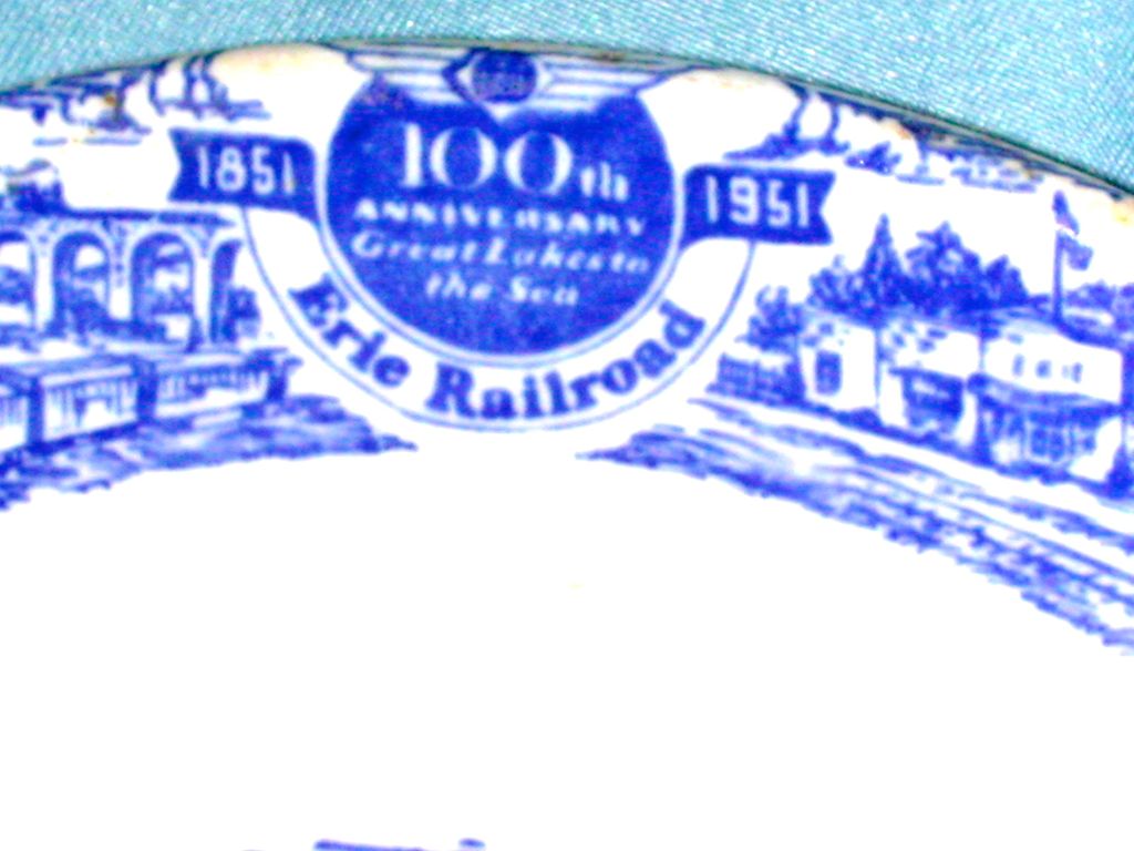 Erie Railroad Centennial Train Dinner Plate Erie Railroad Centennial Train Dinner Plate