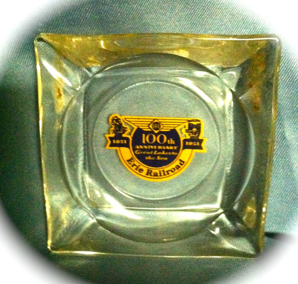 Erie Railroad Centennial Ashtray Erie Railroad Centennial Ashtray