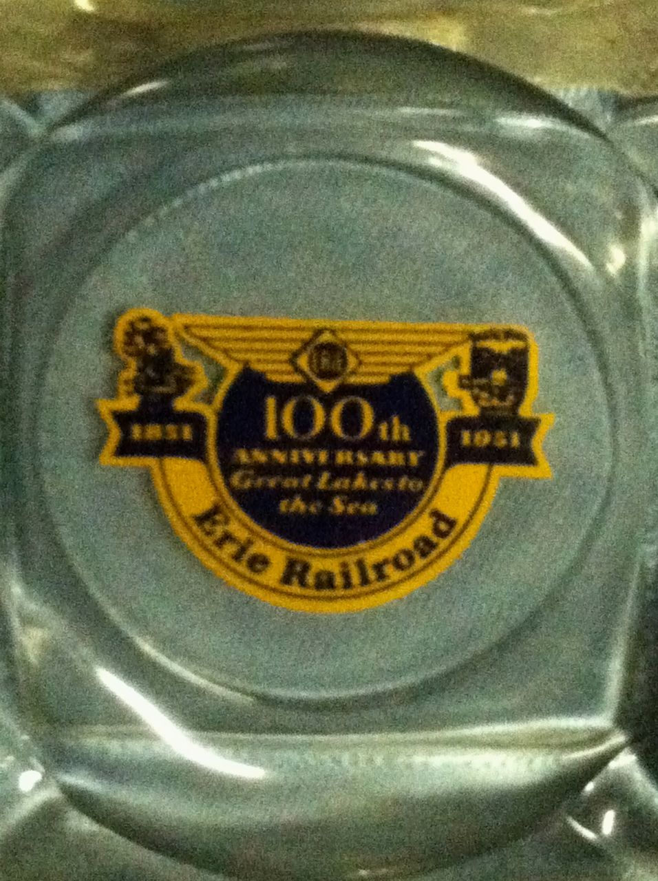 Erie Railroad Centennial Ashtray Erie Railroad Centennial Ashtray