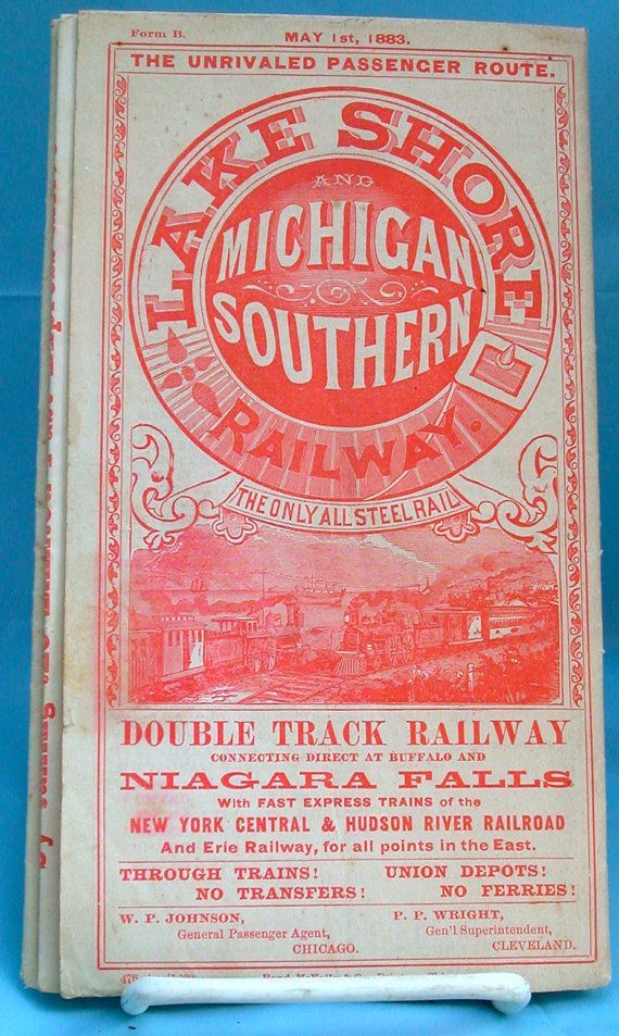 Lake Shore & Michigan Southern Railroad May 1, 1883 Public Timetable Lake Shore & Michigan Southern Railroad May 1, 1883 Public Timetable