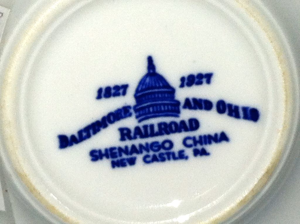 Baltimore & Ohio Railroad China Butter Pat. Baltimore & Ohio Railroad China Butter Pat.