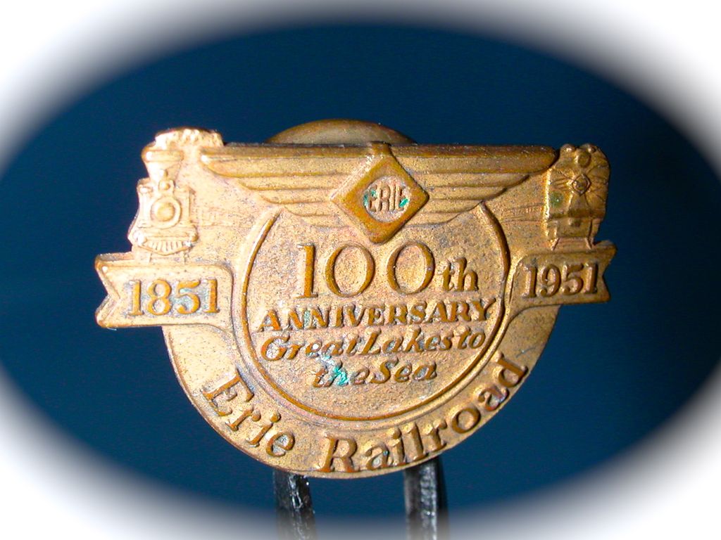 Erie Railroad Centennial Pin Erie Railroad Centennial Pin