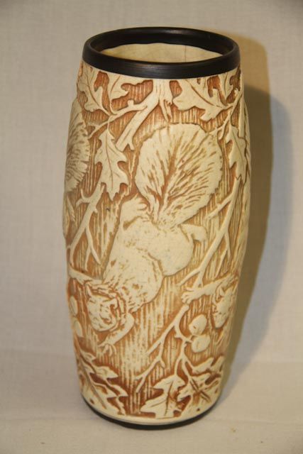 Weller Knifewood Vase fantastic piece Weller Knifewood Vase fantastic piece