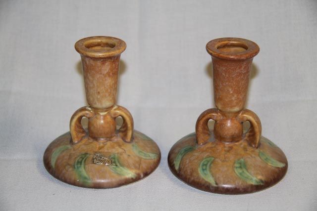 Roseville Falline Candle Holders Roseville Falline Candle Holders