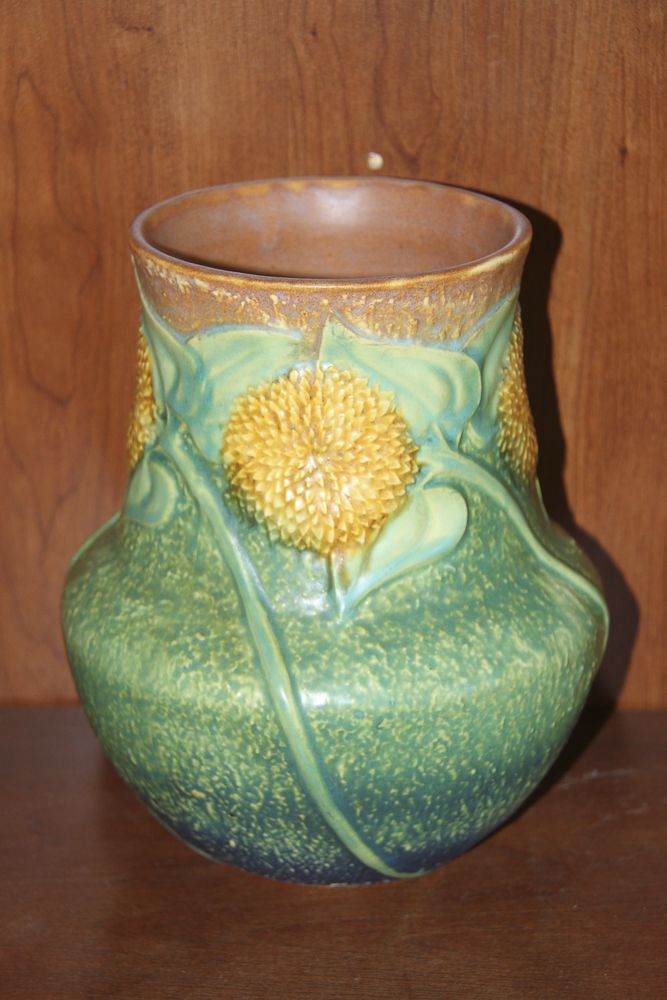 Roseville Pottery Sunflower Large Vase Roseville Pottery Sunflower Large Vase