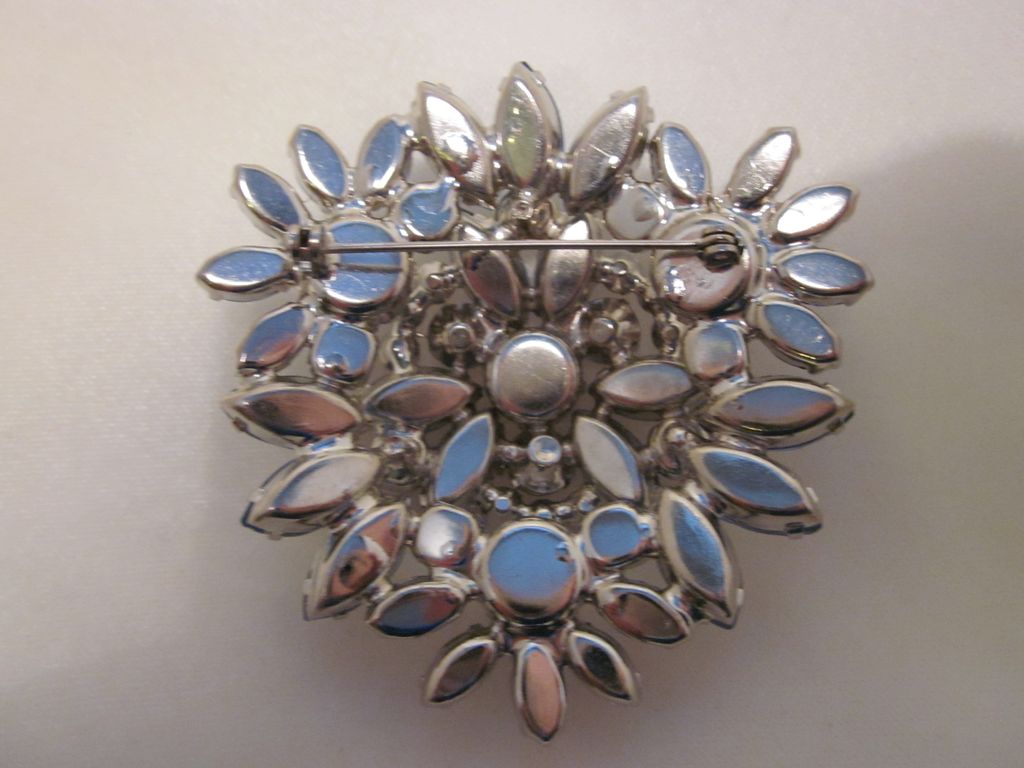 Large Dazzling Blue Rhinestone Brooch Large Dazzling Blue Rhinestone Brooch
