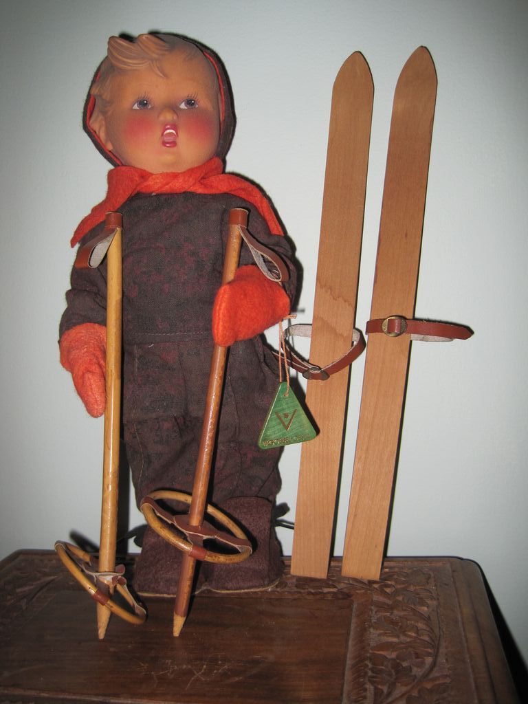 Vinyl Hummel Skier Doll in original box Vinyl Hummel Skier Doll in original box