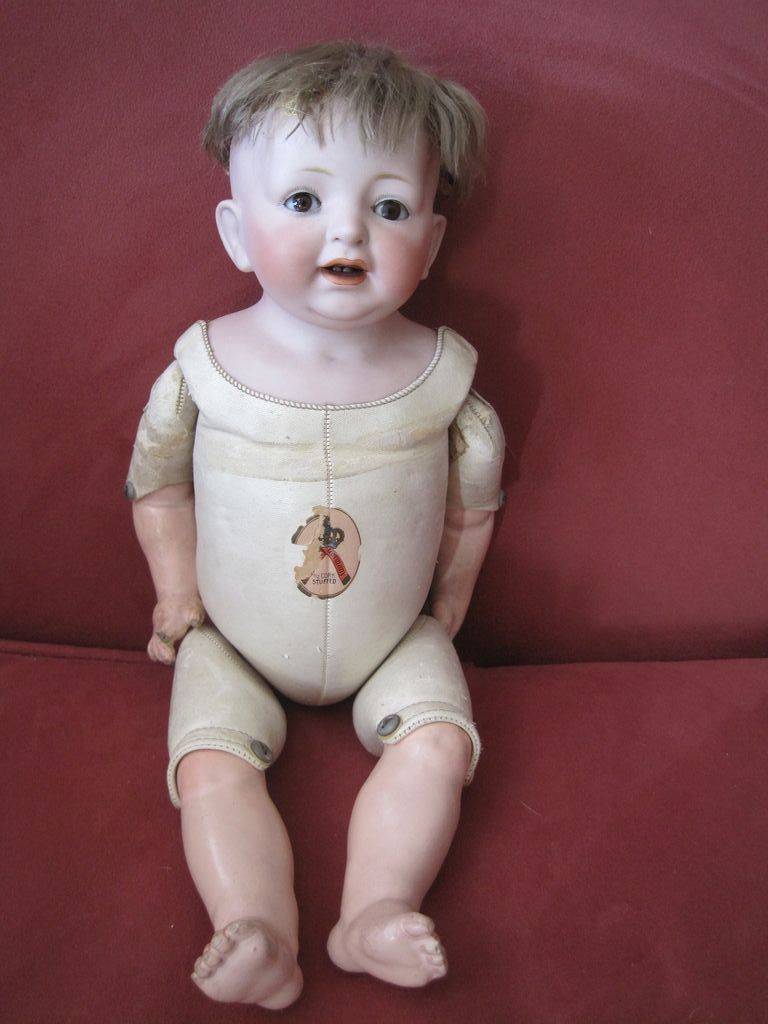 16 inch Kestner 235 Baby with Original Sticker and Leather Body 16 inch Kestner 235 Baby with Original Sticker and Leather Body