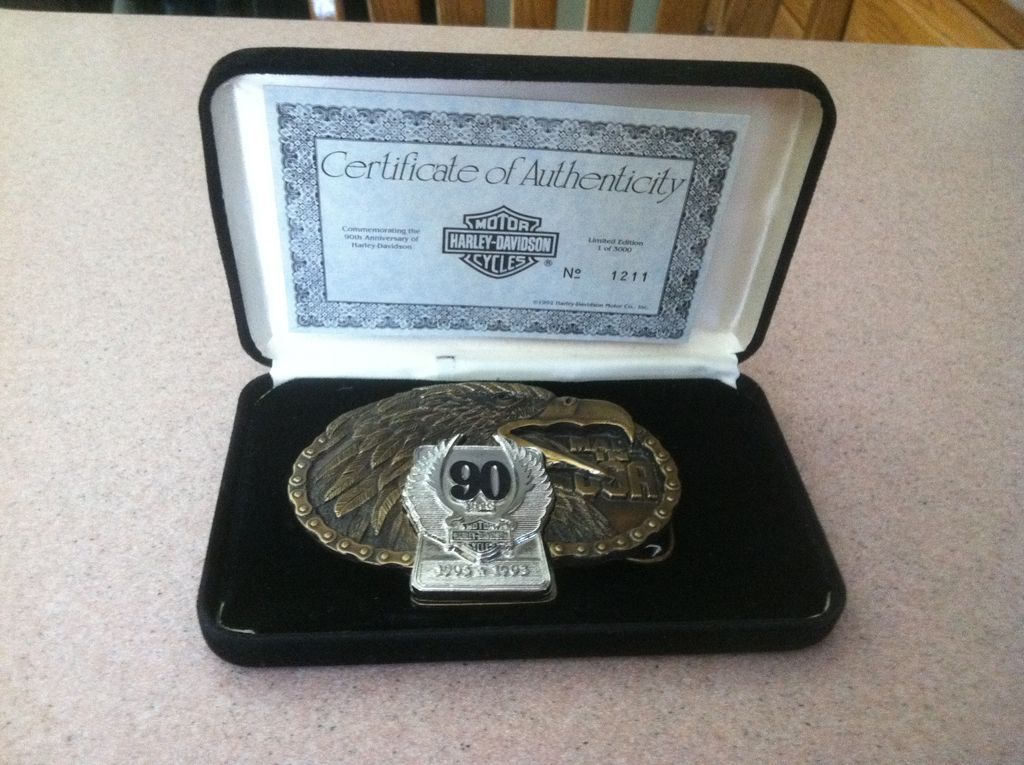 Harley Davidson 90th Anniversary Belt Buckle Harley Davidson 90th Anniversary Belt Buckle
