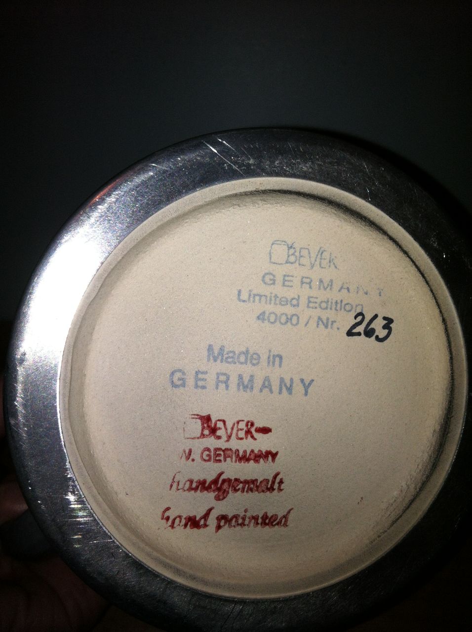 Rare Beautifully Detailed Beyer Germany Pewter Lion Lid Stein Rare Beautifully Detailed Beyer Germany Pewter Lion Lid Stein