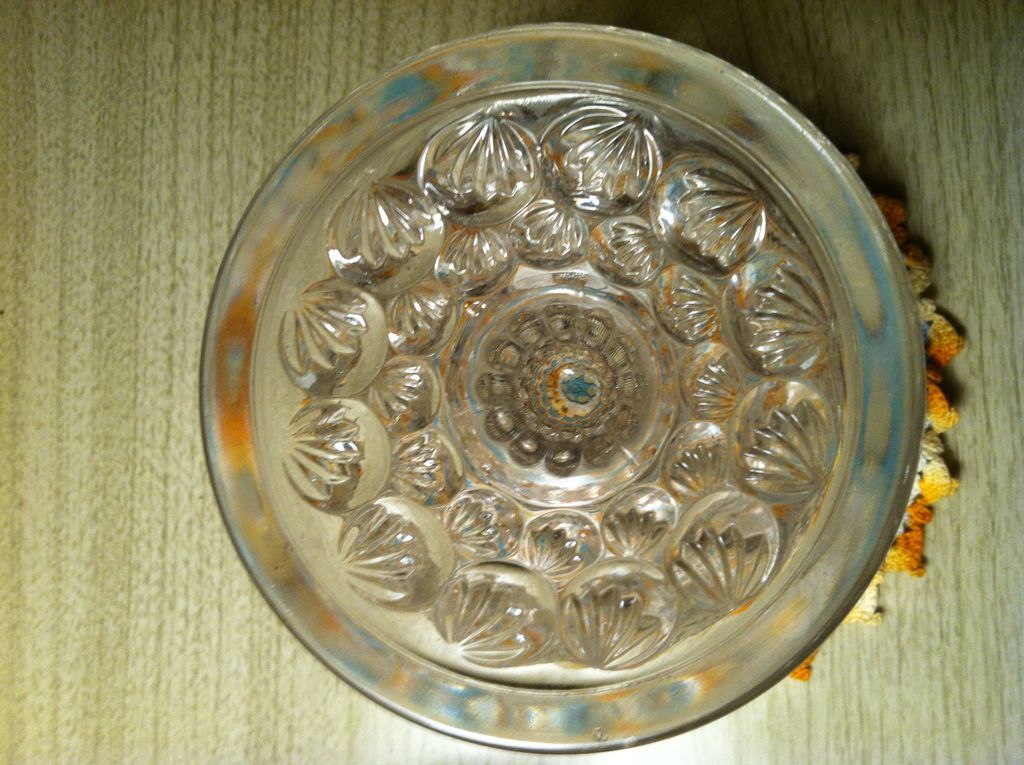Antique High Compote 1894 McKee Glass Pattern Yale or Crows Feet Antique High Compote 1894 McKee Glass Pattern Yale or Crows Feet
