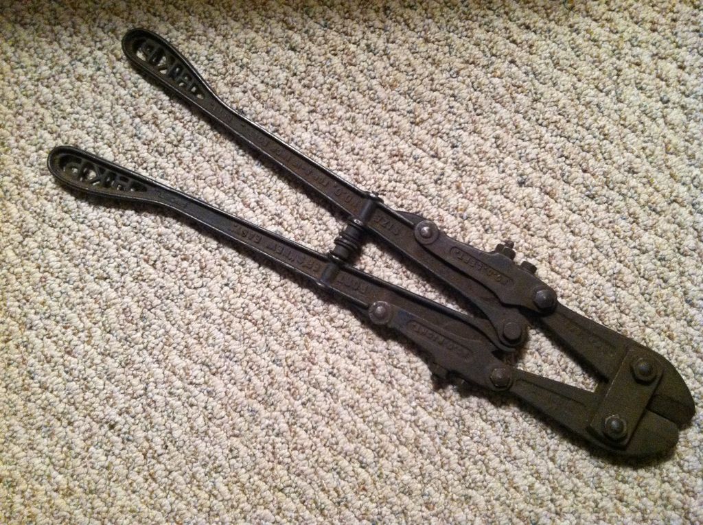 Antique Bolt Cutters HK Porter dater Oct 1892 Bulldog Boston USA Antique Bolt Cutters HK Porter dater Oct 1892 Bulldog Boston USA