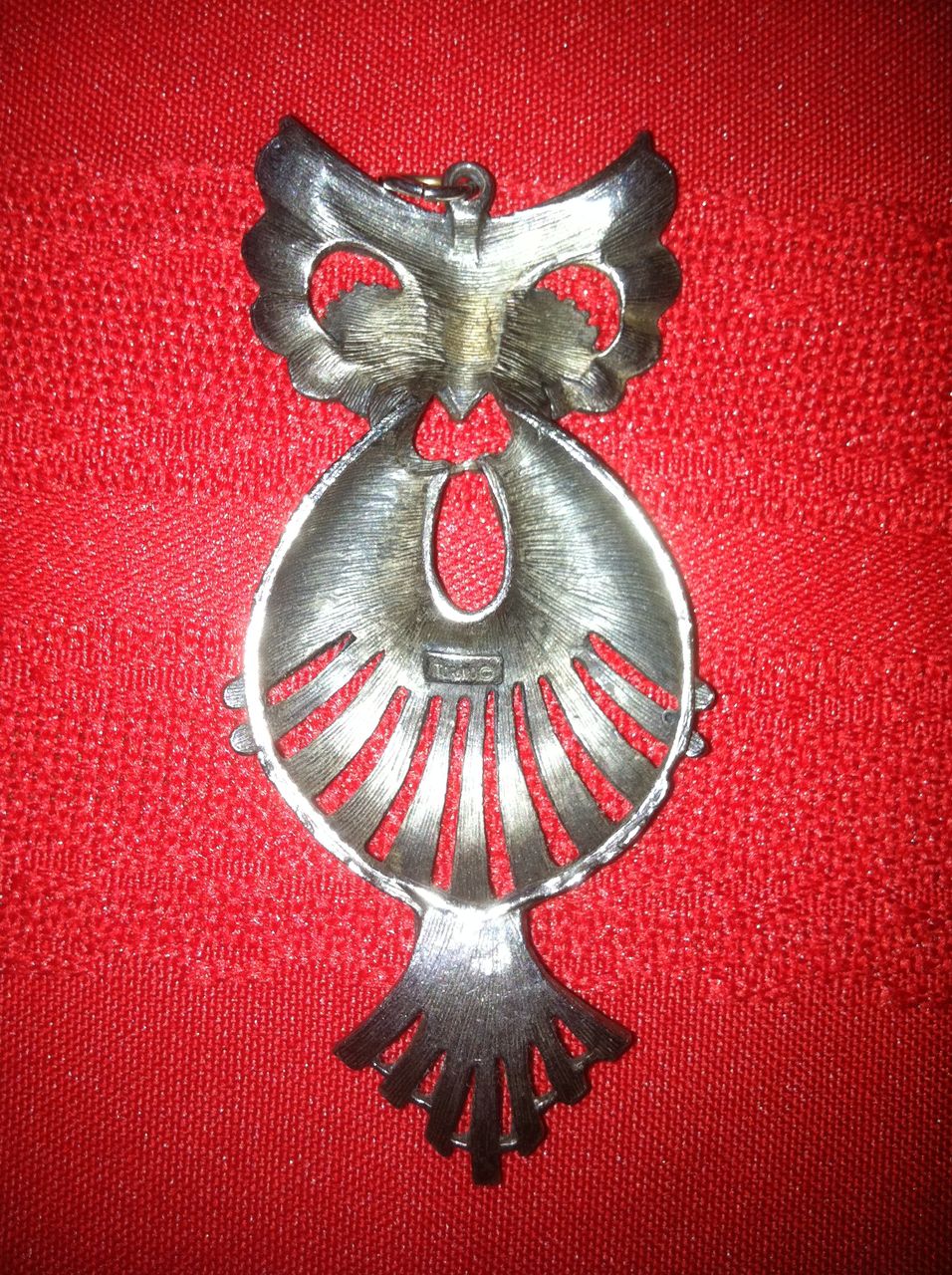 Vintage Signed Torino Owl Pendant Silver Tone Vintage Signed Torino Owl Pendant Silver Tone