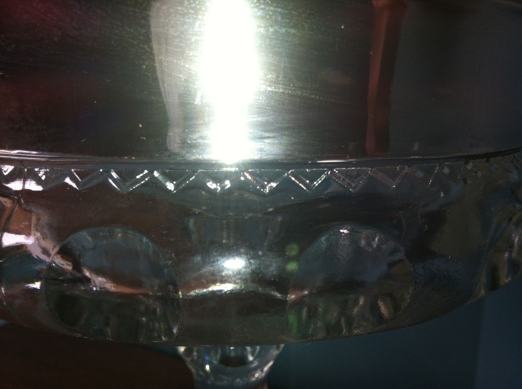 Kings Crown Glass Compote Thumbprint Silver Flash Kings Crown Glass Compote Thumbprint Silver Flash