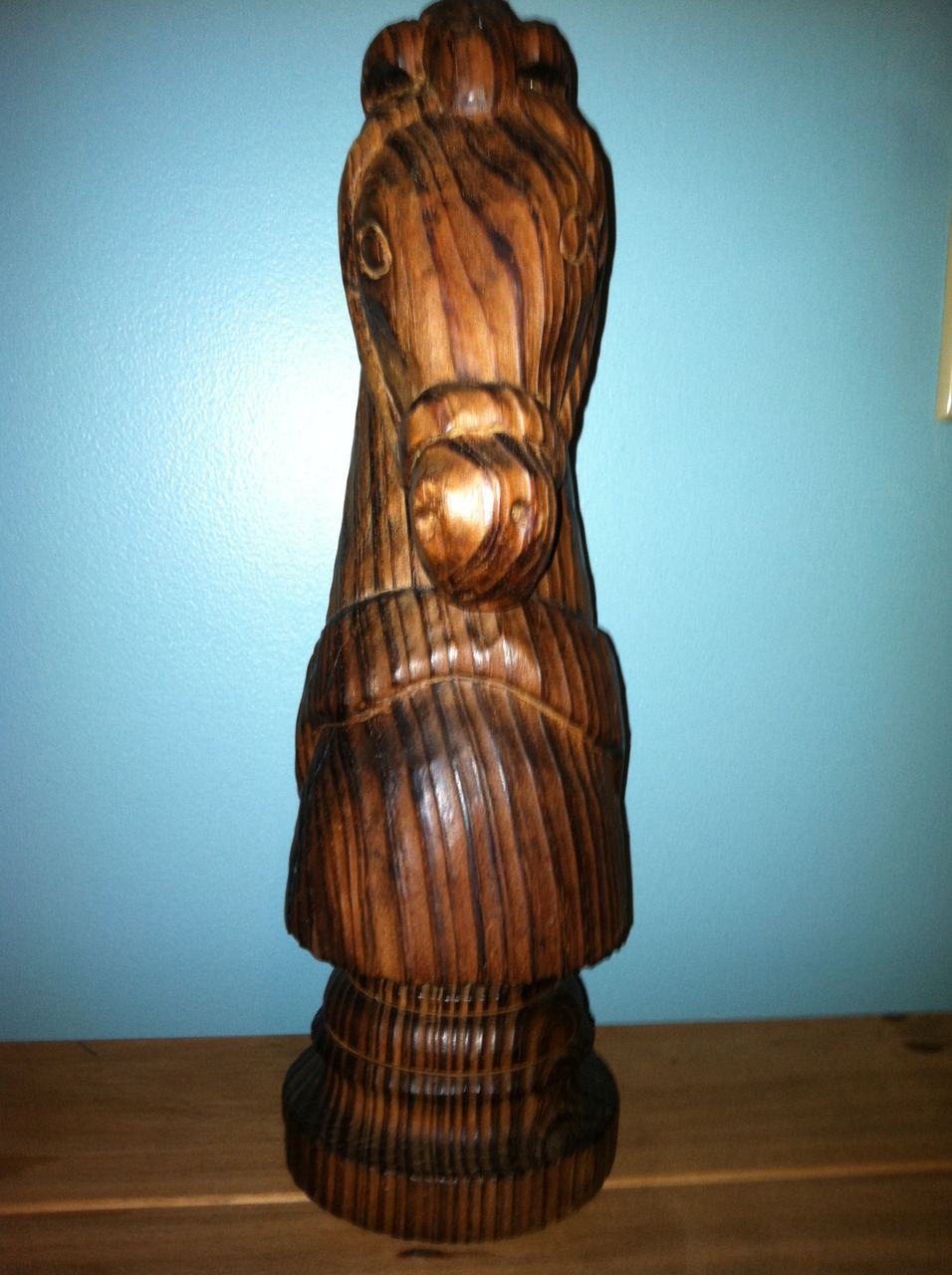 Large Wooden Carved Horse Head Bust Large Wooden Carved Horse Head Bust