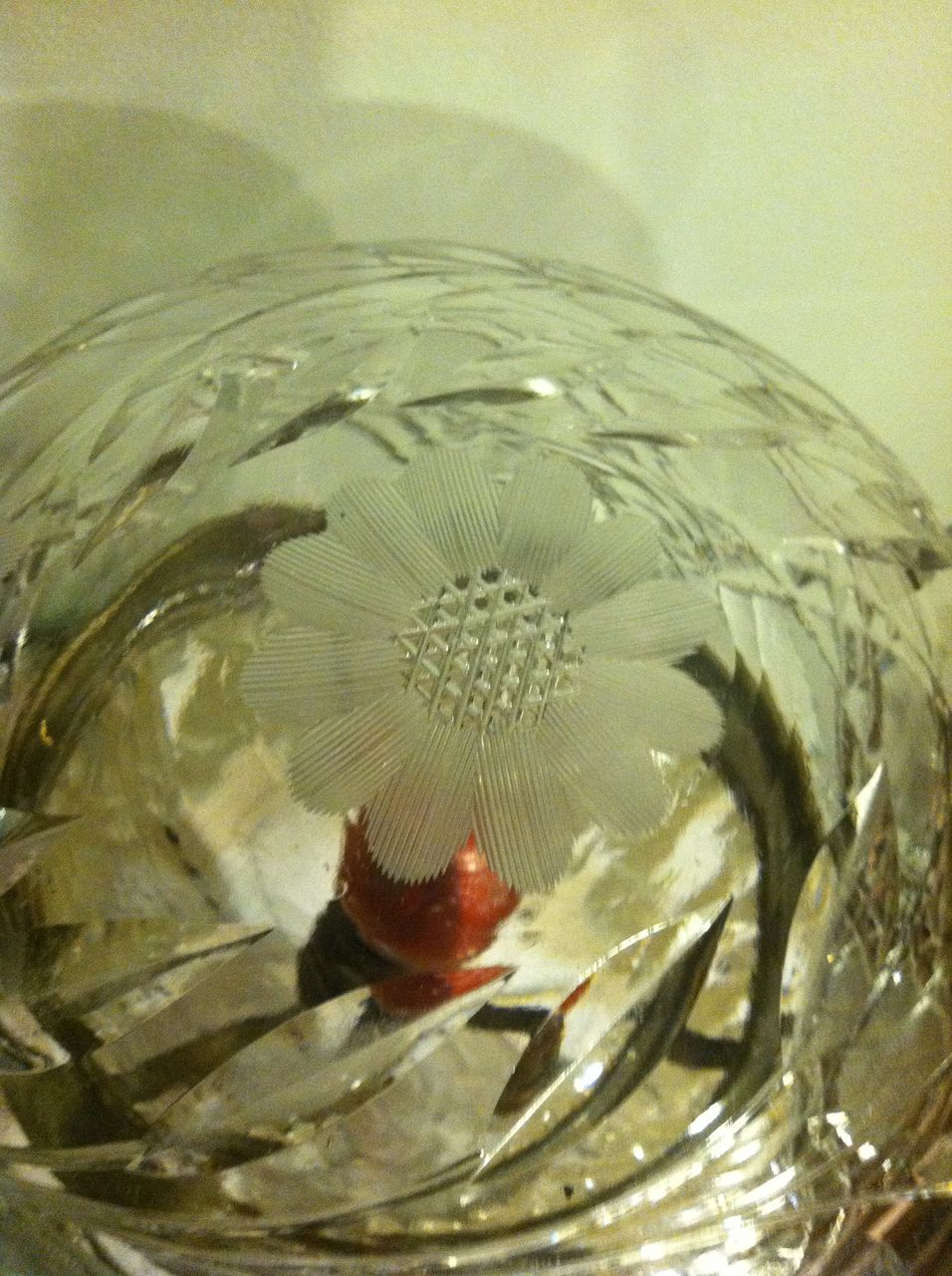 Antique Crystal Cornflower Boudoir Lamp 1800's Antique Crystal Cornflower Boudoir Lamp 1800's