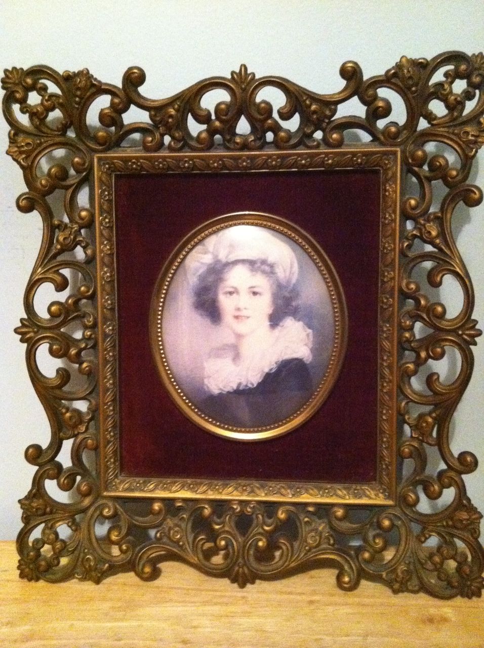 Vintage Vigee LeBrun Self Portrait Framed A Cameo Creation Vintage Vigee LeBrun Self Portrait Framed A Cameo Creation
